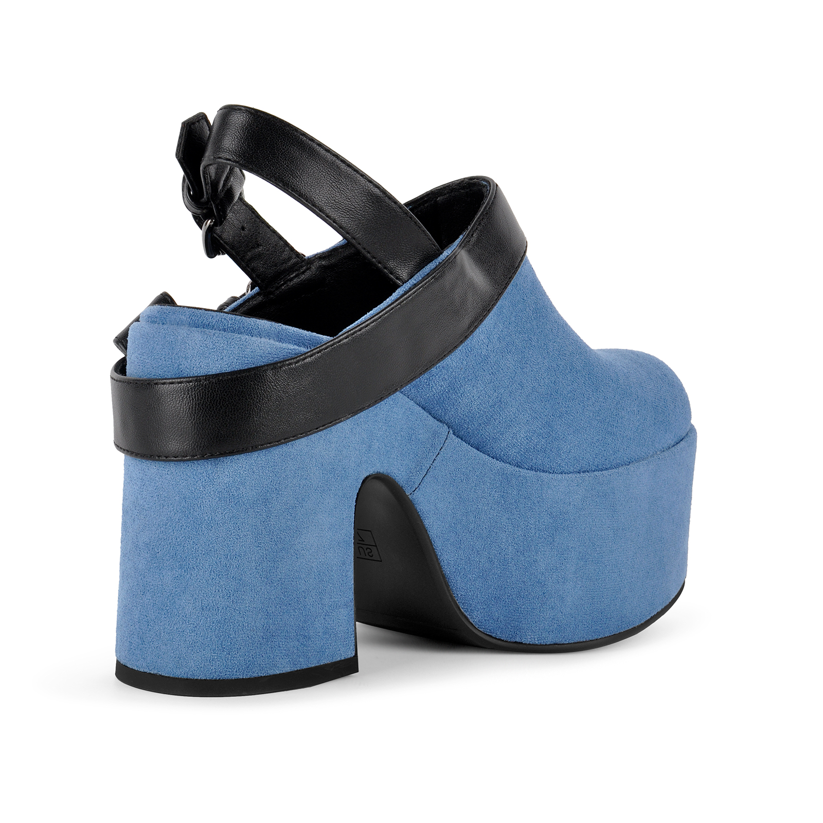 Platform Buckles Slingback Chunky Heel Pumps
