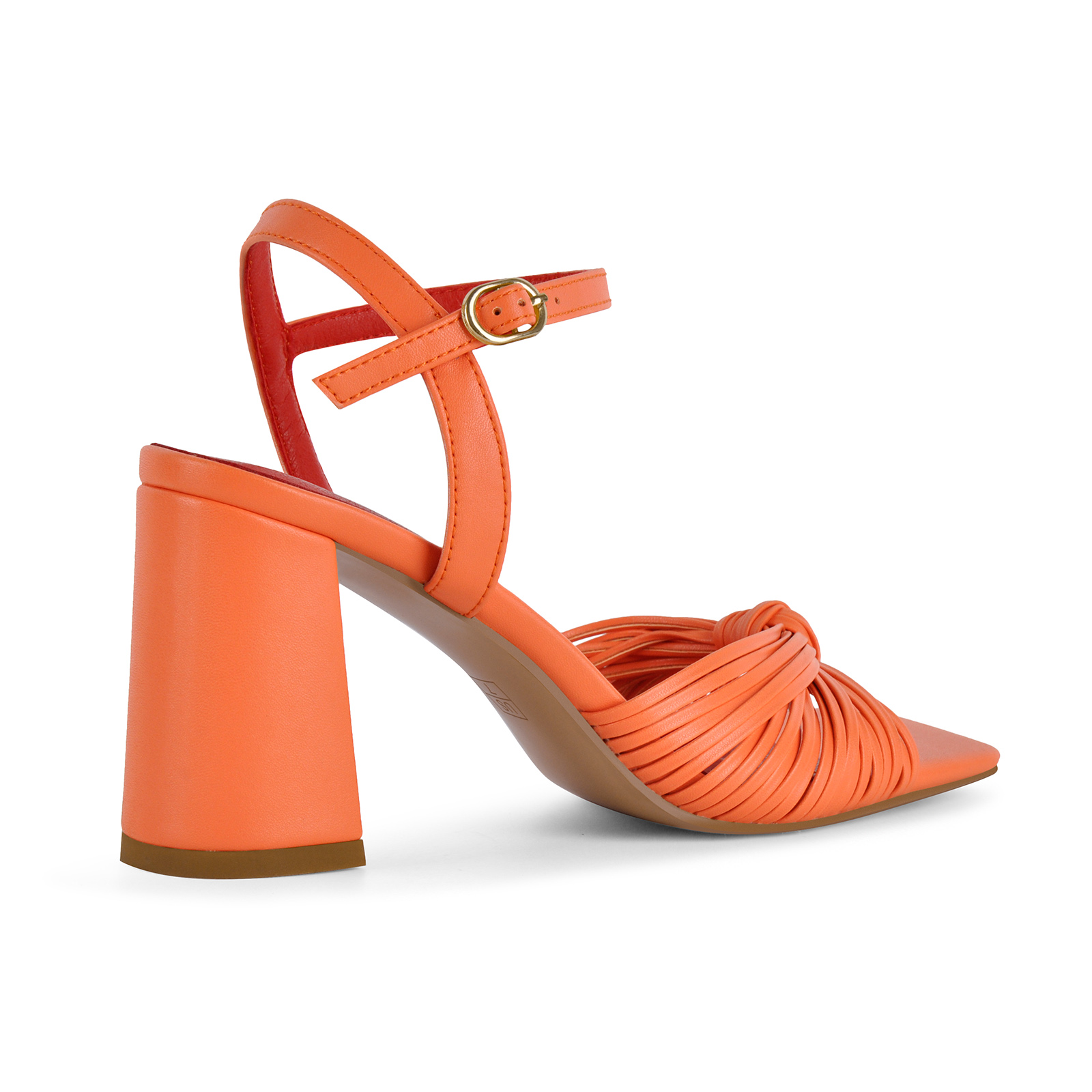 Square Toe Ankle Strap Chunky Heel Sandals