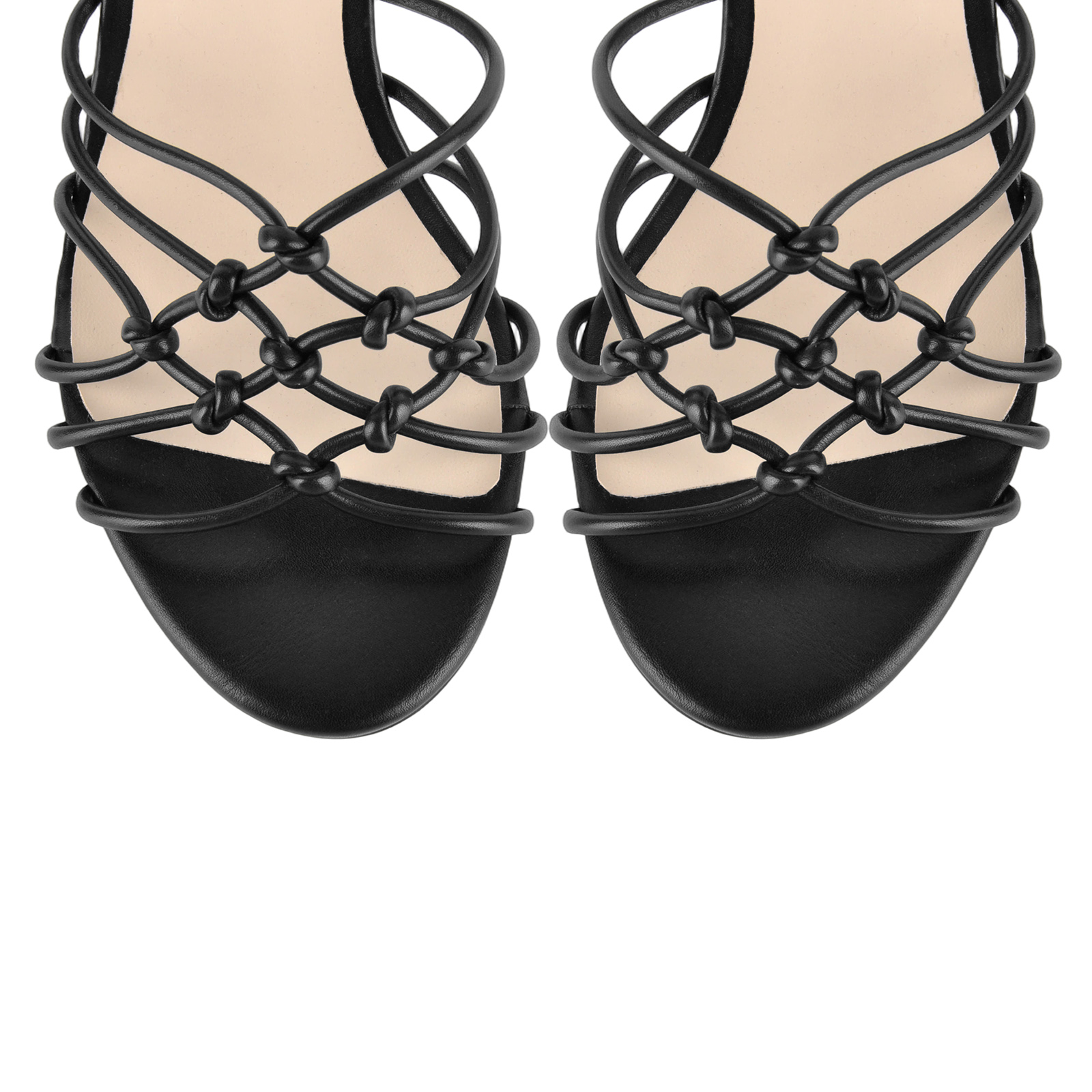 Fruit Pendant Knotted Strappy Lace-up Sandals