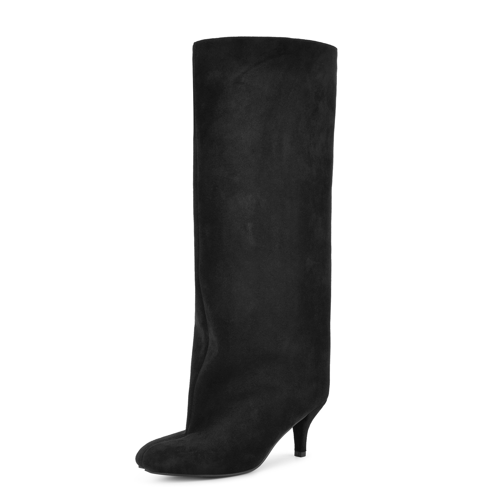 Square Toe Suede Tabi Knee High Boots