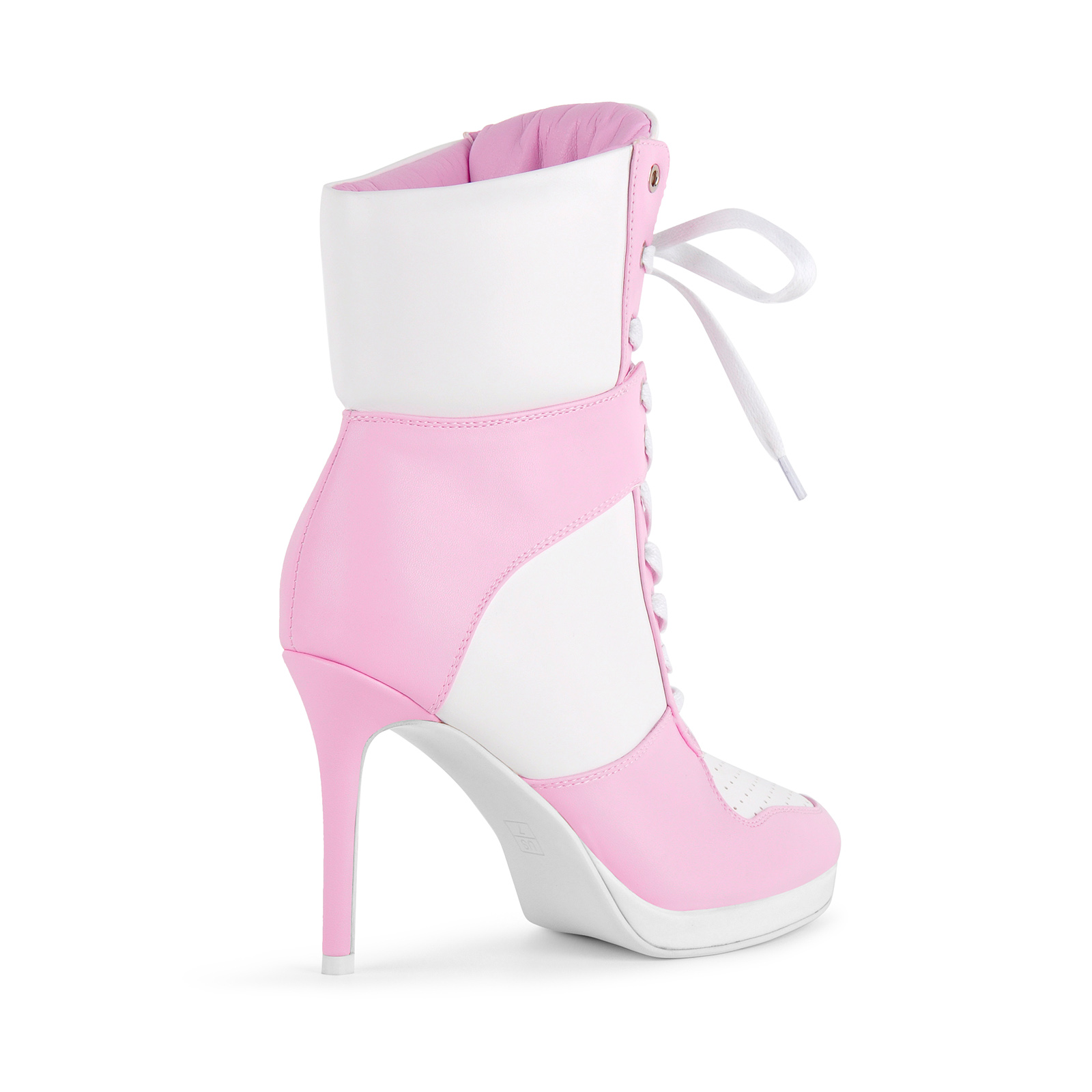 Platform Lace-up Contrast Sporty Ankle Boots
