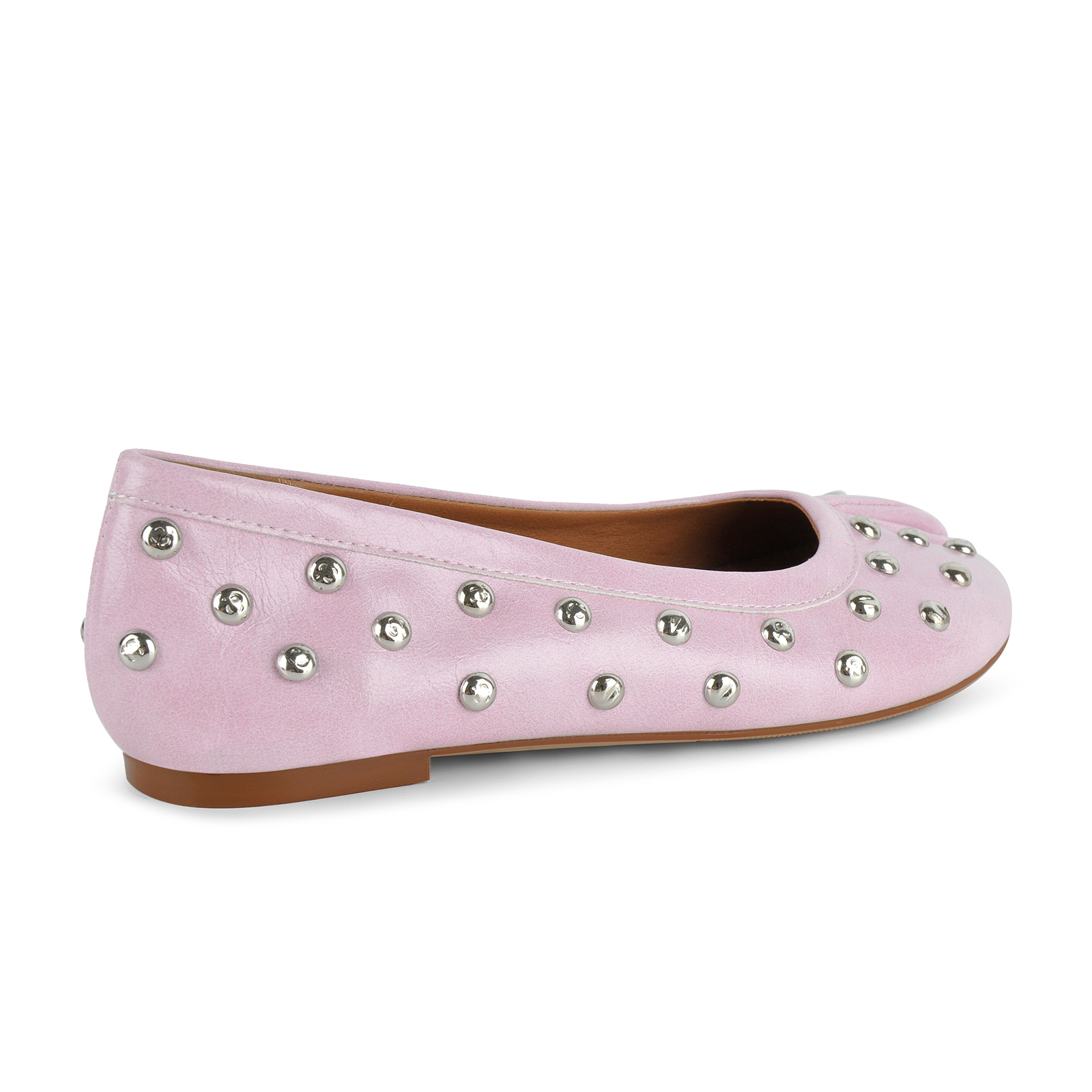 Round Toe Studded Tabi Flats