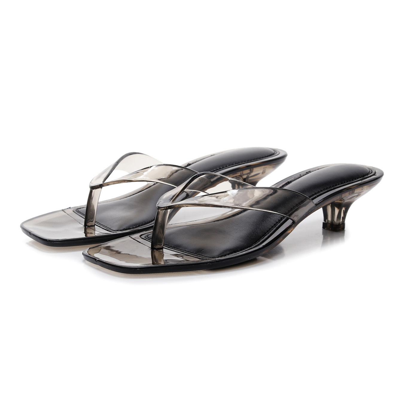 Flip-Flop Jelly Kitten Heel Sandals