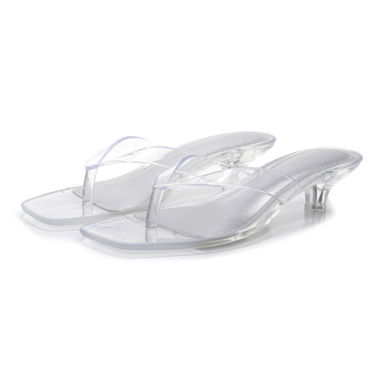 Flip-Flop Jelly Kitten Heel Sandals