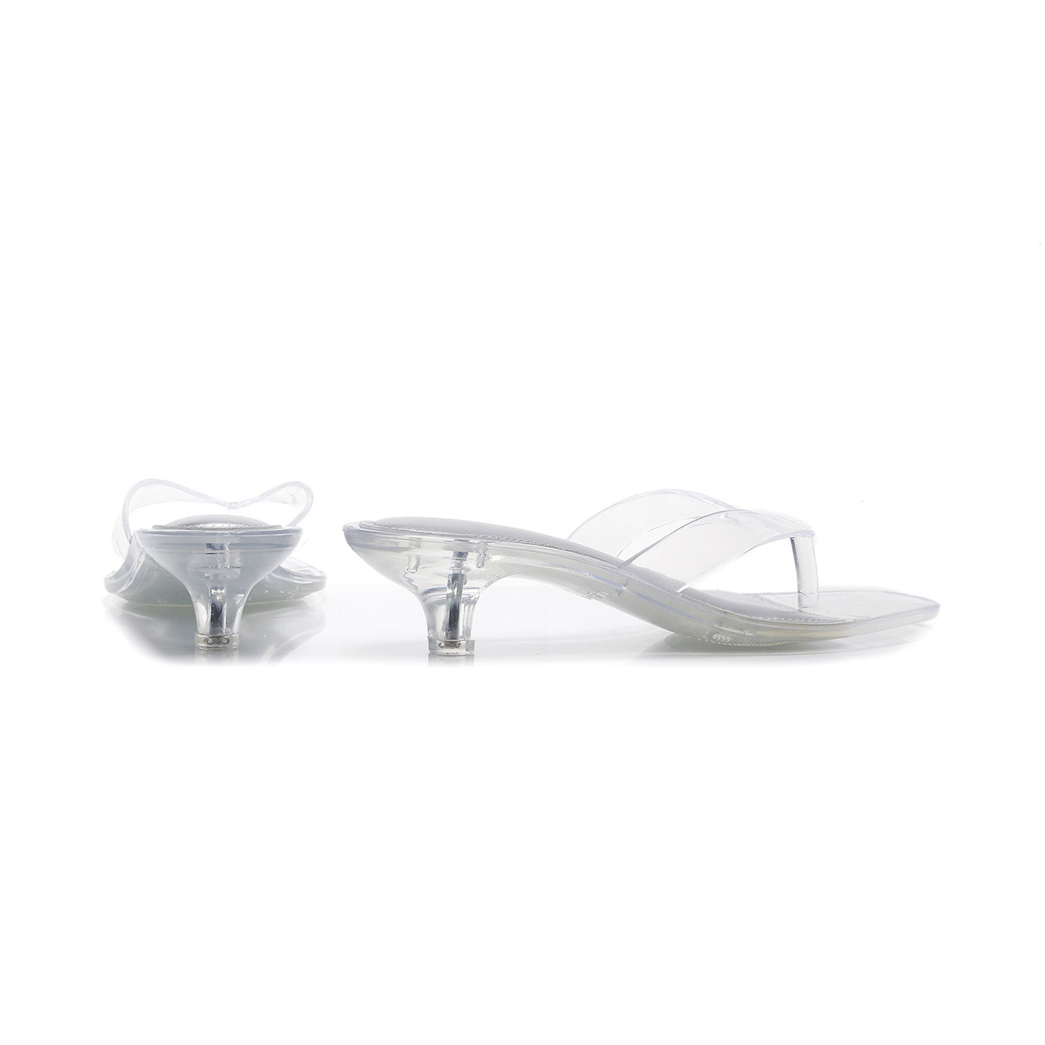 Flip-Flop Jelly Kitten Heel Sandals