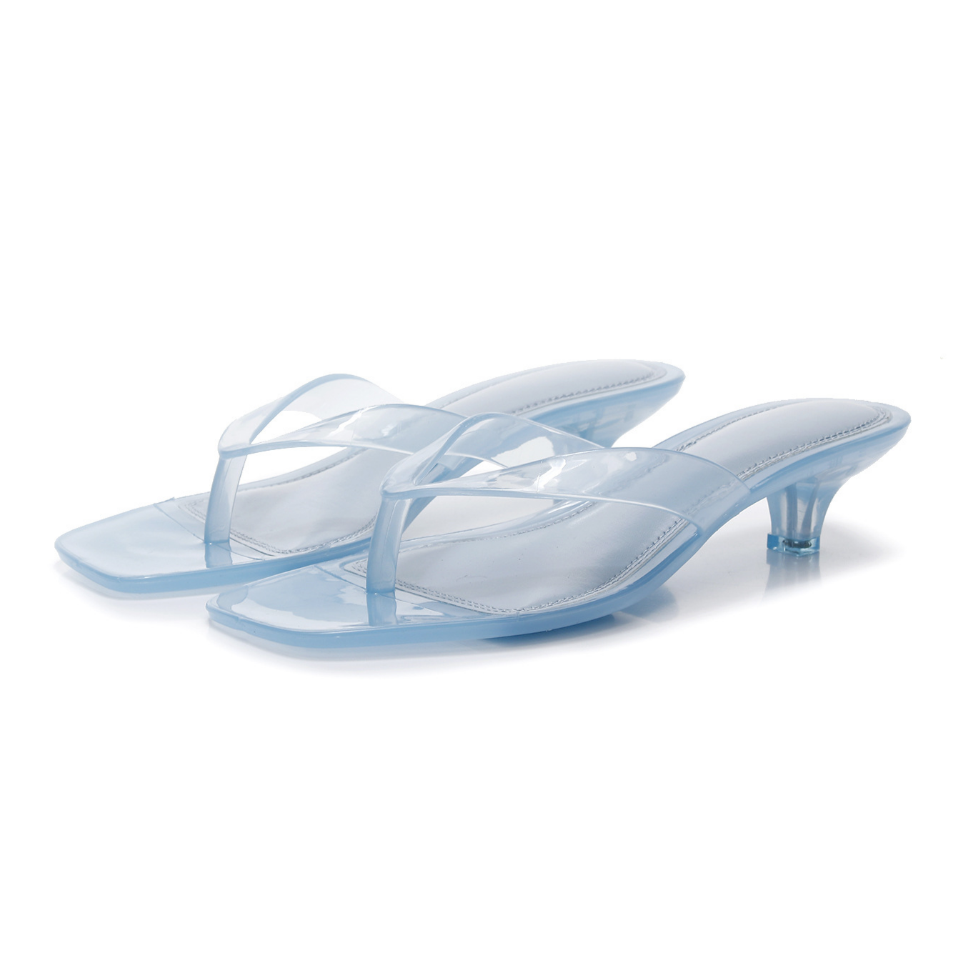 Flip-Flop Jelly Kitten Heel Sandals