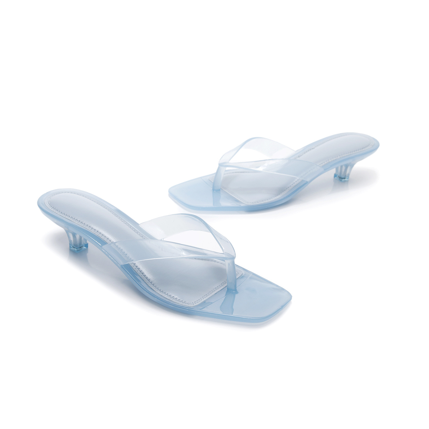 Flip-Flop Jelly Kitten Heel Sandals