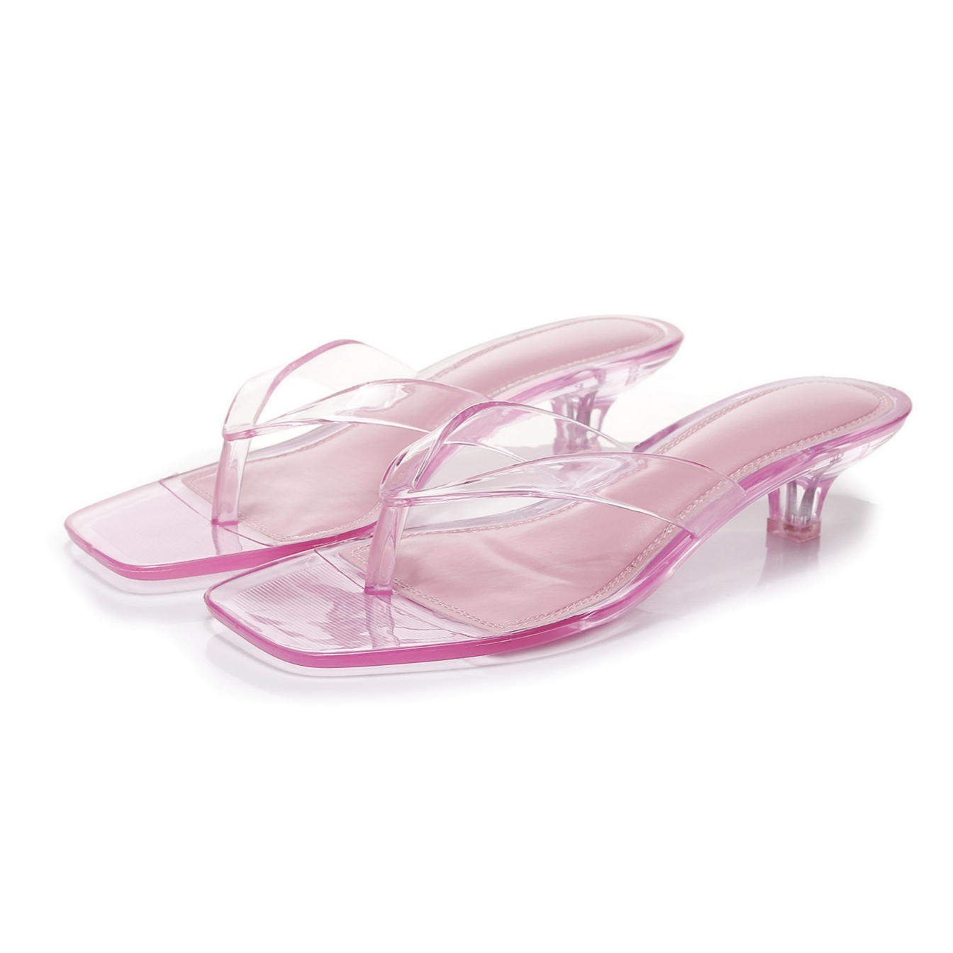 Flip-Flop Jelly Kitten Heel Sandals