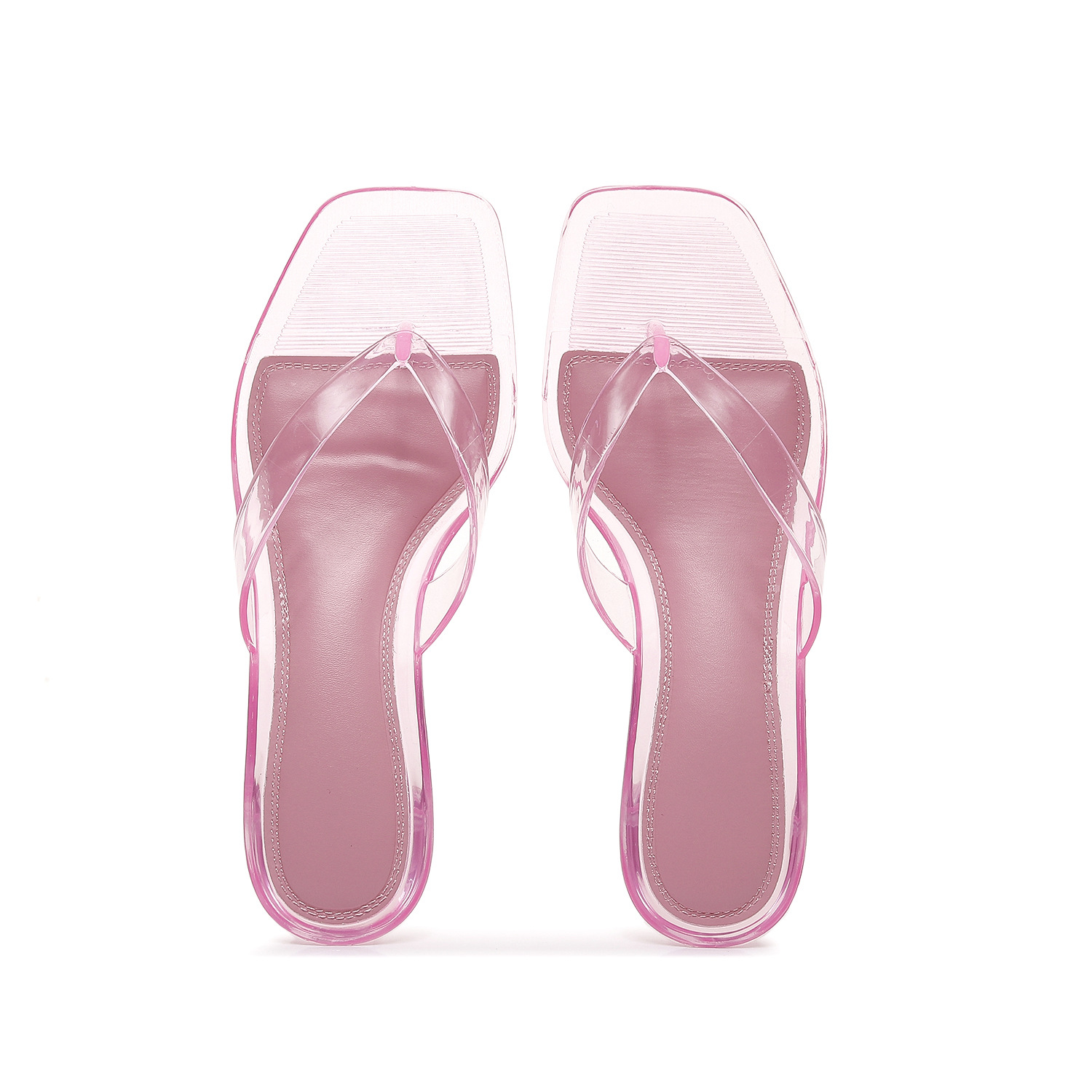 Flip-Flop Jelly Kitten Heel Sandals