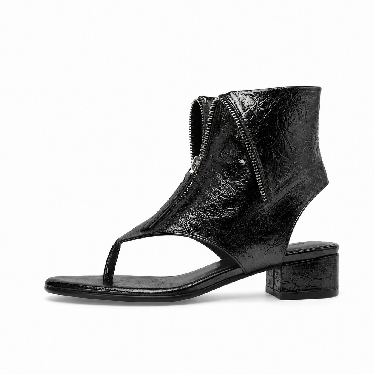 Open Toe Flip-Flop Zipper Bootie Sandals
