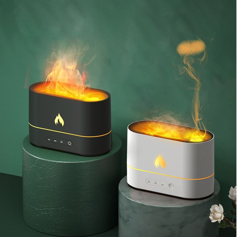 V20 Flame Aroma Diffuser Manufacturer, 250ml Humidifier with Realistic Firelight Effect