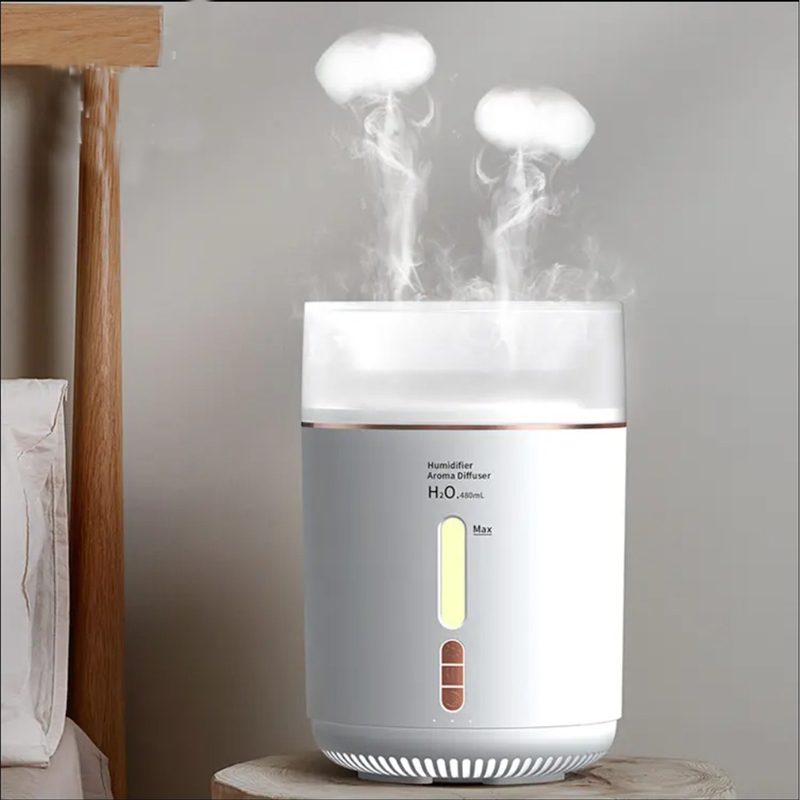 628 Jellyfish Aroma Diffuser Manufacturer, 400ml Humidifier with Dual Nozzle Jellyfish Mist