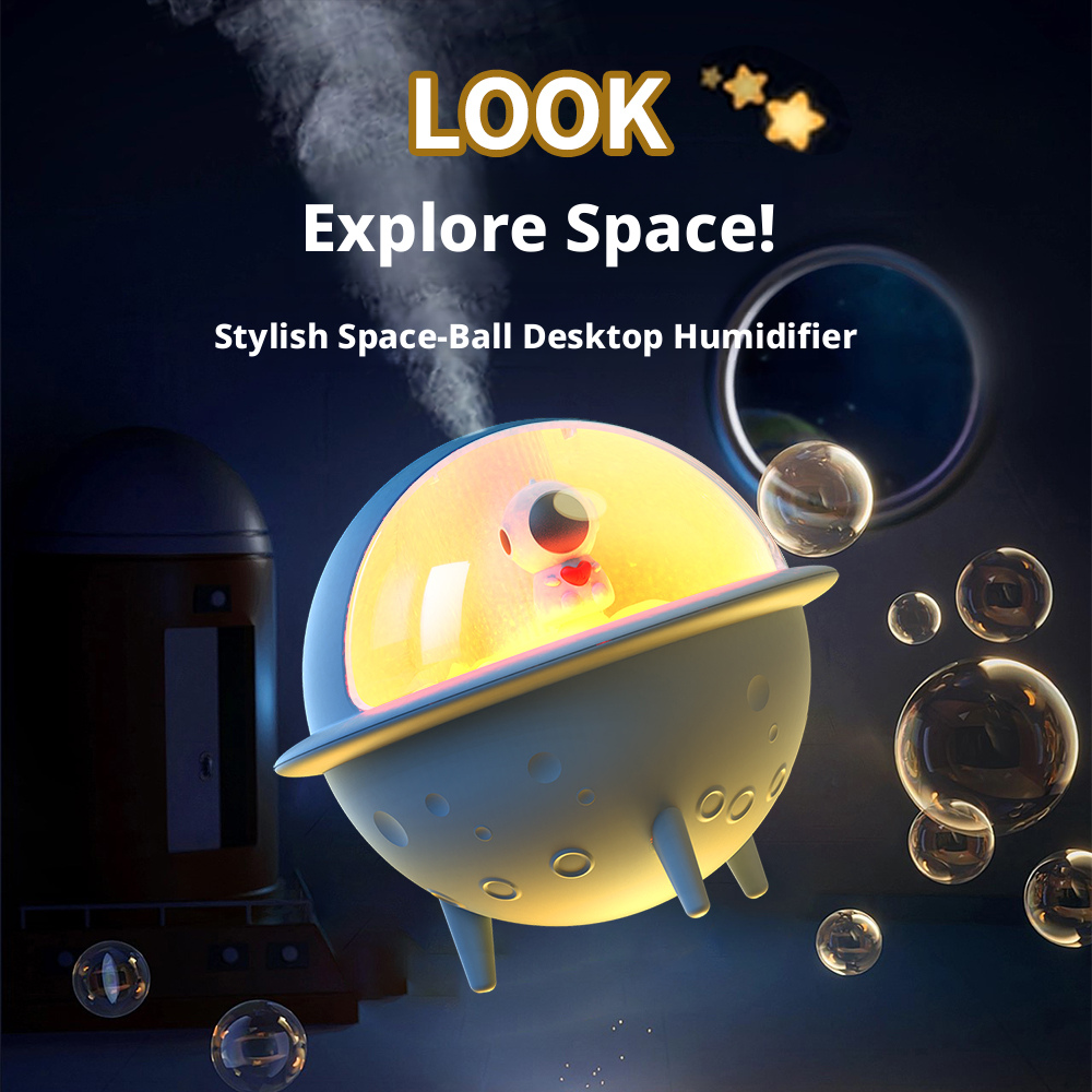 Model JS113 Spaceship Humidifier Manufacturer, 500ml Portable Humidifier with 1200mAh Battery