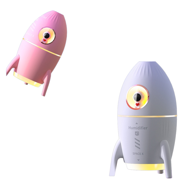 Model V9B Rocket Humidifier Manufacturer, 350ml Space Capsule Design Humidifier with Direct Spray