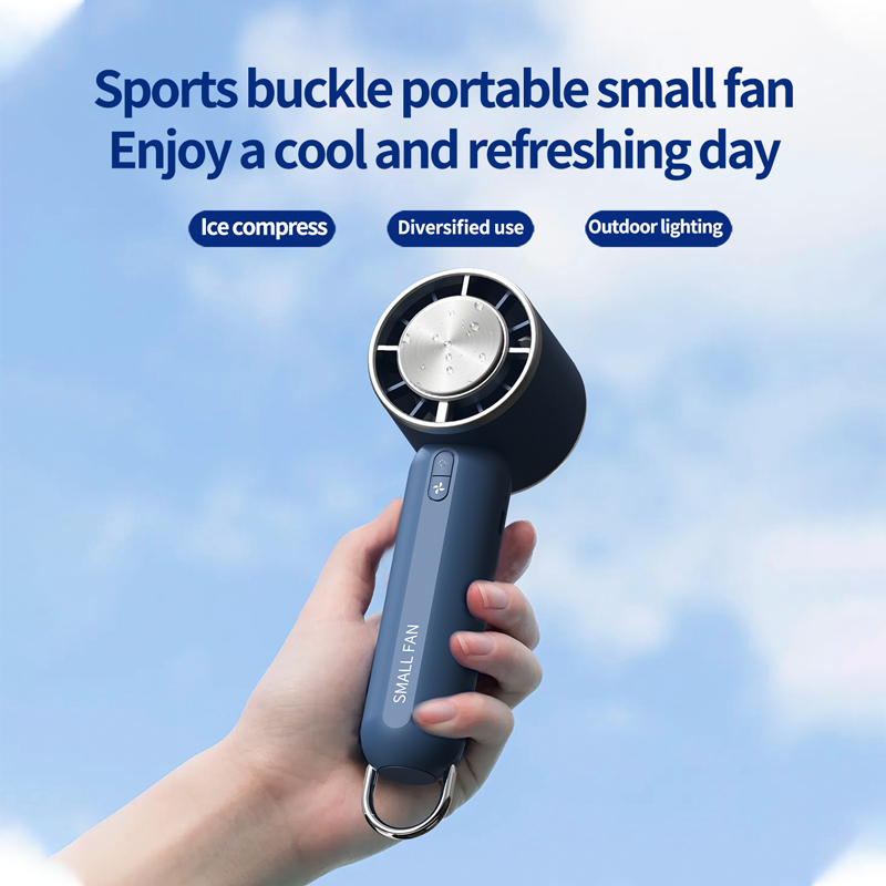 Model 136 Ice-Cooling Handheld Fan Manufacturer, 2000mAh Rechargeable Fan with Cold Compress Function