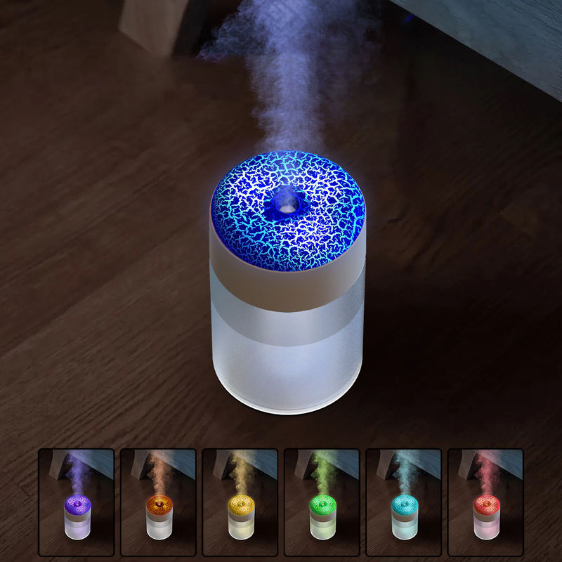 Model G855 Humidifier Manufacturer, 250ml Mini Humidifier with Volcano Crack Light Effect
