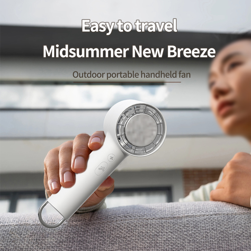 Model 135 Rechargeable Handheld Fan Manufacturer, 2000mAh Portable Mini Fan with 3 Colors