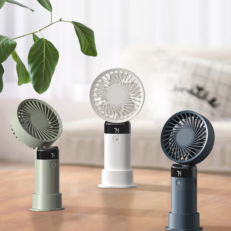 Model 175 USB Rechargeable Handheld Fan, OEM/ODM Supported, Personal Cooling Fan with Stand
