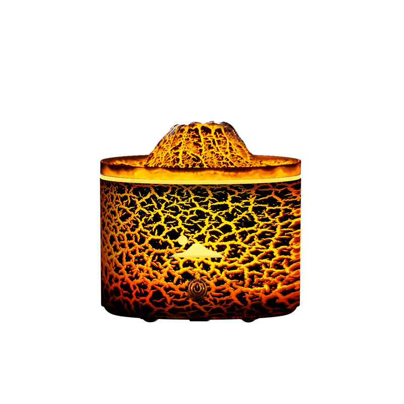 130A Lava Aroma Diffuser Manufacturer, 250ml Humidifier with Crackle Volcano Light
