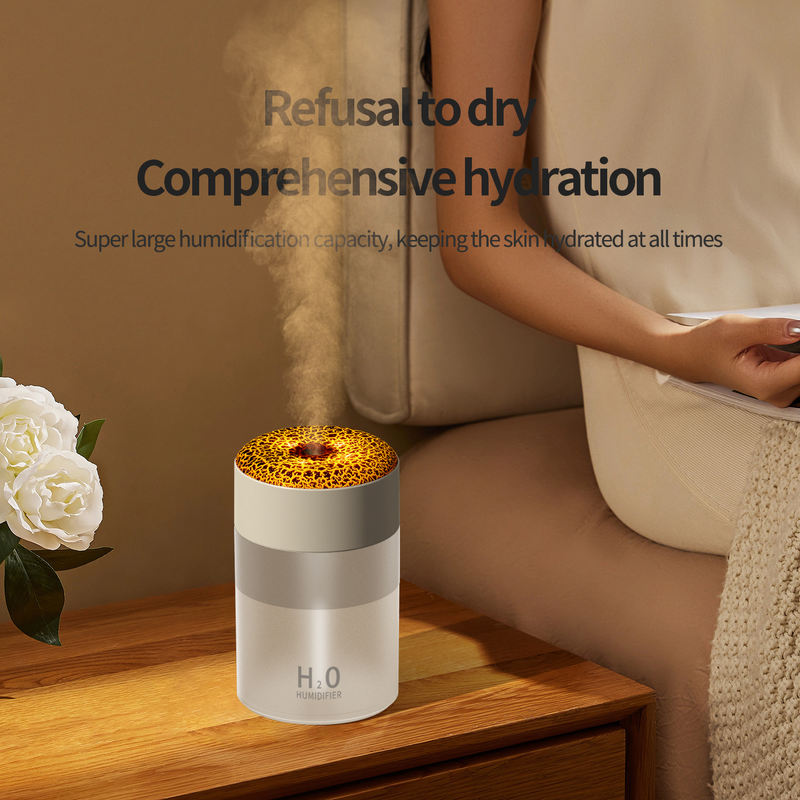 Model G855 Humidifier Manufacturer, 250ml Mini Humidifier with Volcano Crack Light Effect