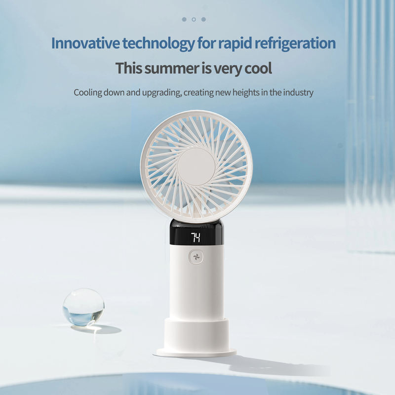 Model 175 USB Rechargeable Handheld Fan, OEM/ODM Supported, Personal Cooling Fan with Stand