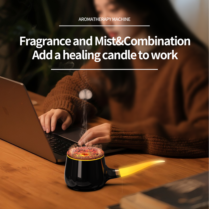 HX-X109 Pipe Aroma Diffuser Manufacturer, Multi-Spray Humidifier with Flame Lava Light