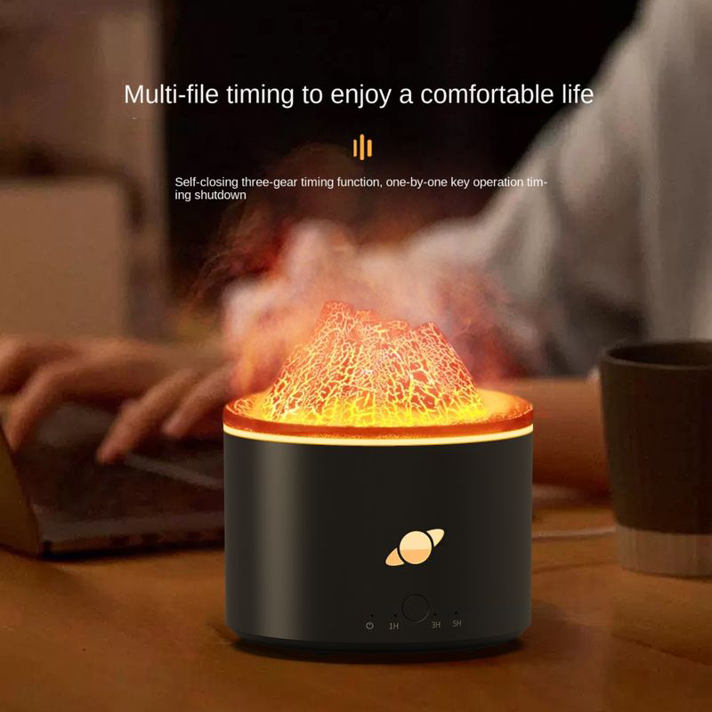 130C Volcano Aroma Diffuser Manufacturer, 250ml Humidifier with Multi-Material Customization