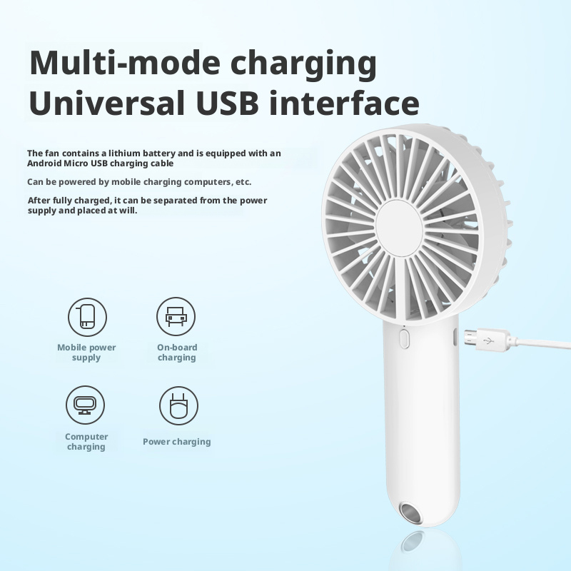 Model 806 2000mAh Handheld Mini Fan, Factory Direct, 122g Lightweight & Stylish Pastel Colors