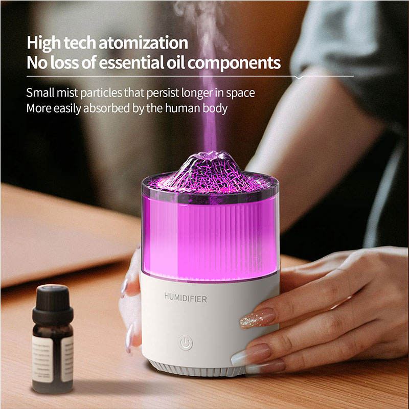 31 Volcano Aroma Diffuser Manufacturer, 200ml Humidifier with Nano Mist & Lava Light