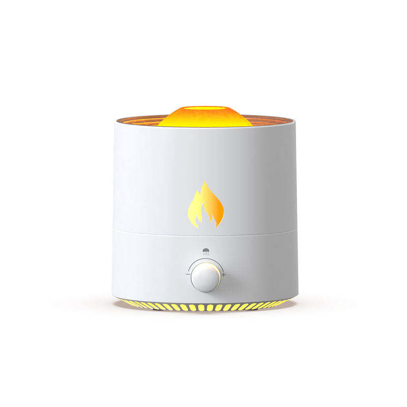 V8 Flame Aroma Diffuser Manufacturer, 250ml Humidifier with Dual Mist & Fire Light