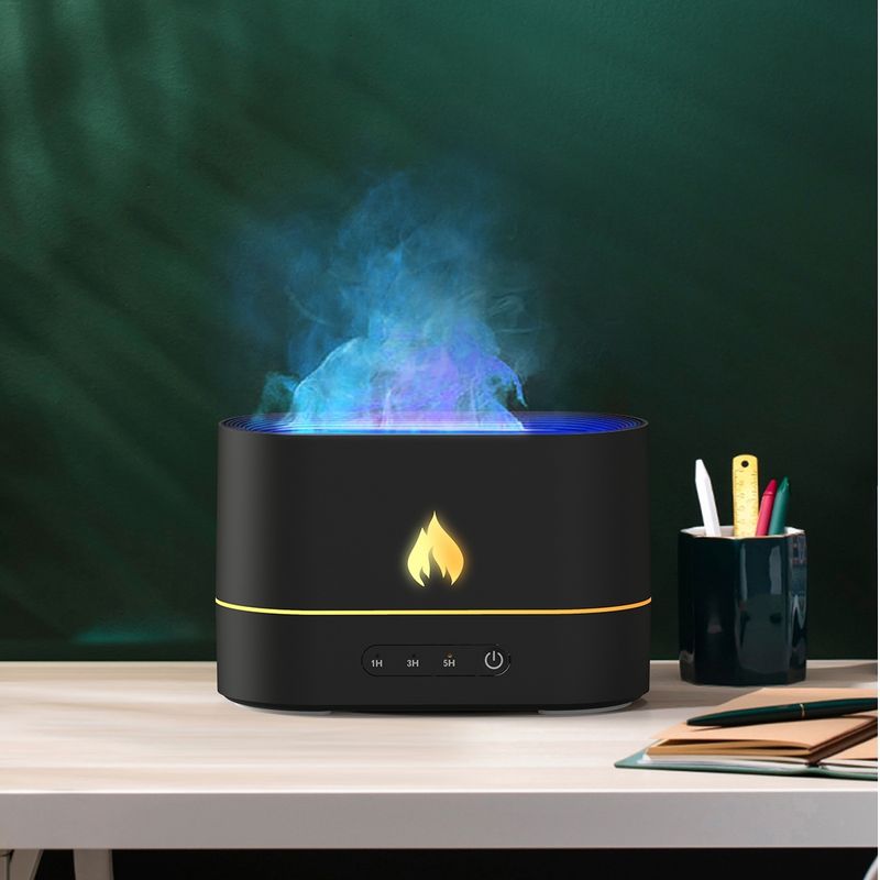 V20 Flame Aroma Diffuser Manufacturer, 250ml Humidifier with Realistic Firelight Effect