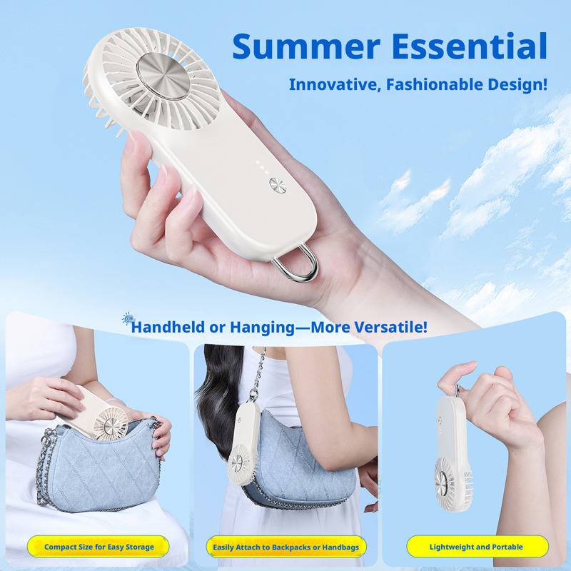 Model TC56 Cooling Handheld Fan Manufacturer, 2000mAh Portable Mini Fan with 10-12°C Refrigeration