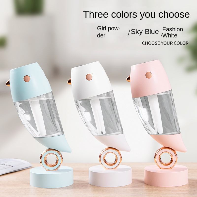 Model 821 Bird-Shaped Humidifier Manufacturer, 250ml Cute Desk Humidifier with Rotating Base