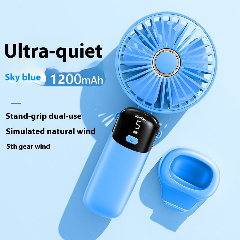 Model S5 Digital Display Foldable Fan Supplier, Bulk Orders Supported with Full Accessories