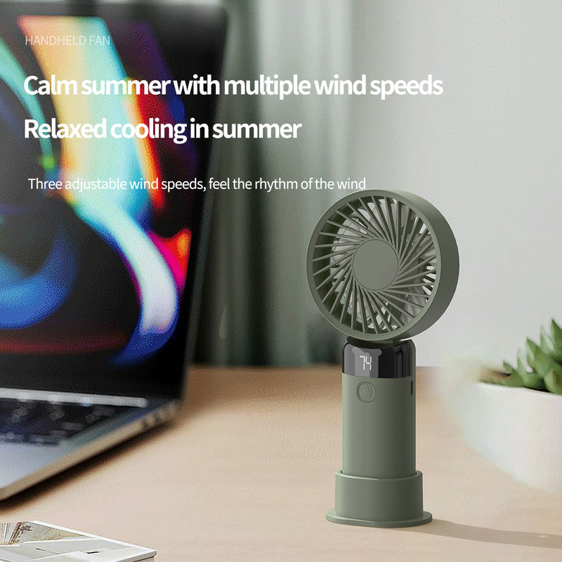 Model 175 USB Rechargeable Handheld Fan, OEM/ODM Supported, Personal Cooling Fan with Stand