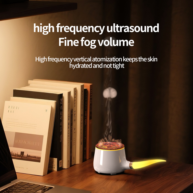 HX-X109 Pipe Aroma Diffuser Manufacturer, Multi-Spray Humidifier with Flame Lava Light