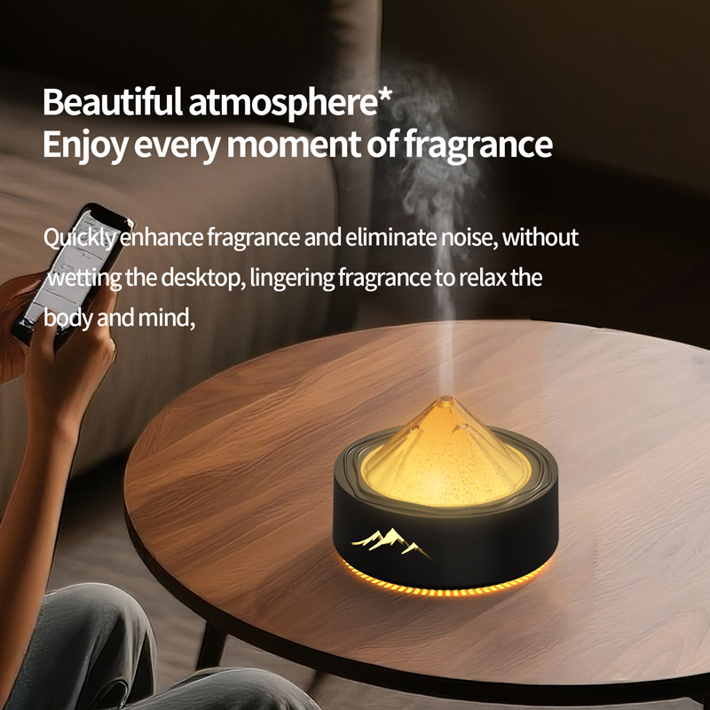 HX-X318 Mount Fuji Aroma Diffuser Manufacturer, 100ml Humidifier with RGB Ambient Light