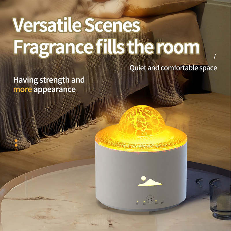 130 Volcano Aroma Diffuser Manufacturer, 250ml Humidifier with Crackle Lava Light