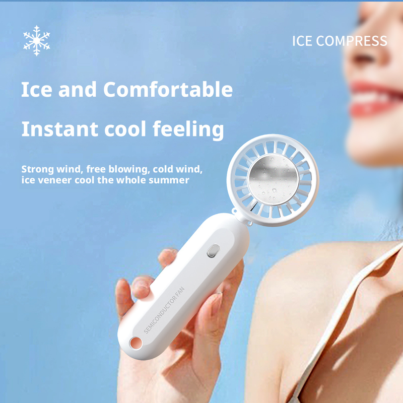Model 951B USB Rechargeable Handheld Fan, OEM/ODM Supported, Personal Cooling Fan with Semiconductor Tech