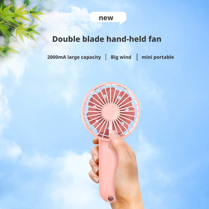 Model 806 2000mAh Handheld Mini Fan, Factory Direct, 122g Lightweight & Stylish Pastel Colors