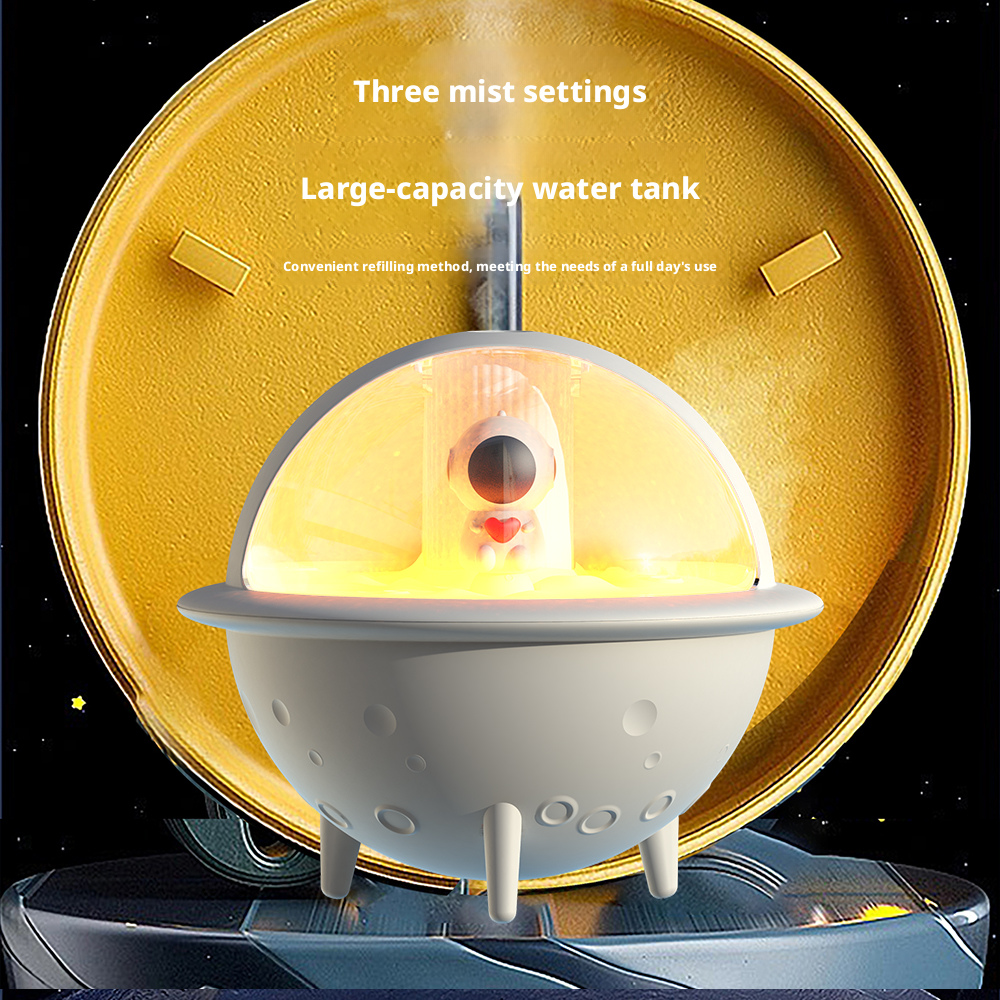 Model JS113 Spaceship Humidifier Manufacturer, 500ml Portable Humidifier with 1200mAh Battery