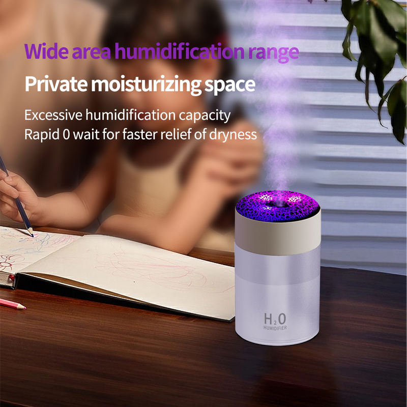 Model G855 Humidifier Manufacturer, 250ml Mini Humidifier with Volcano Crack Light Effect