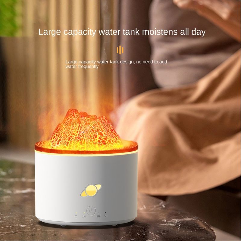 130C Volcano Aroma Diffuser Manufacturer, 250ml Humidifier with Multi-Material Customization