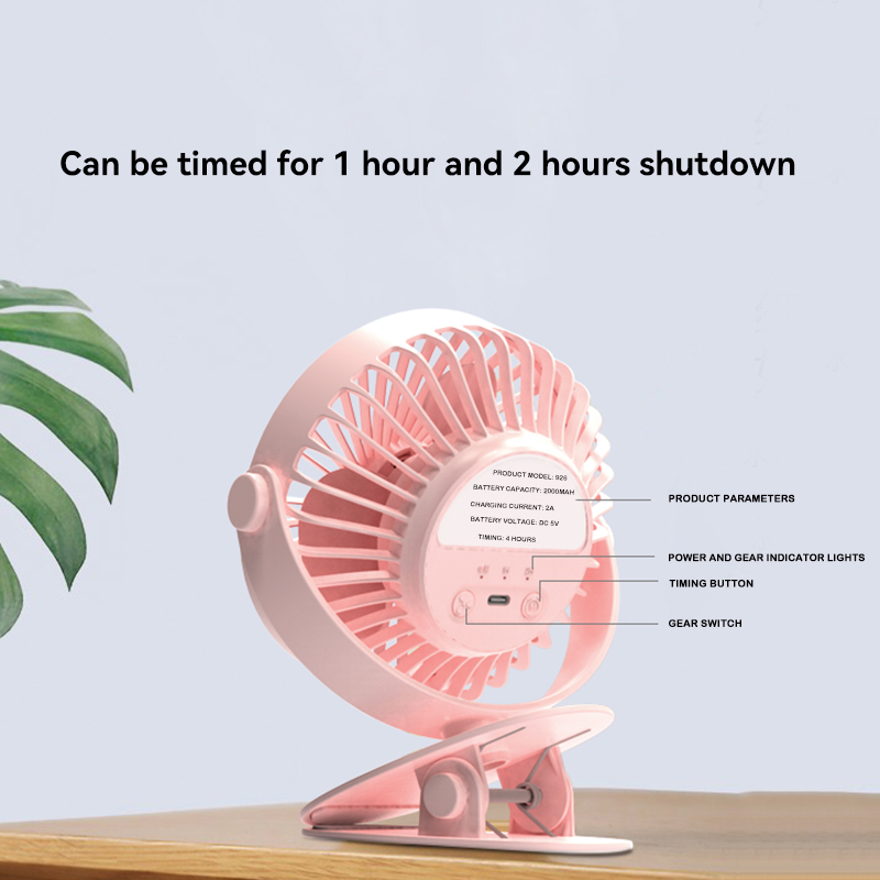Model 926 Stylish Clip-On Fan, OEM/ODM Supported, with Aromatherapy Design