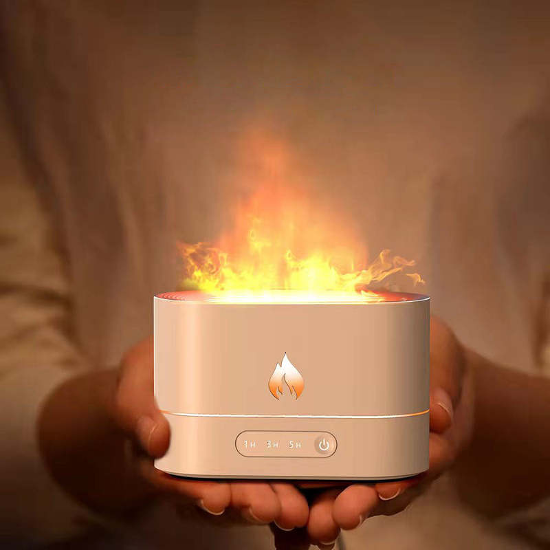 V20 Flame Aroma Diffuser Manufacturer, 250ml Humidifier with Realistic Firelight Effect