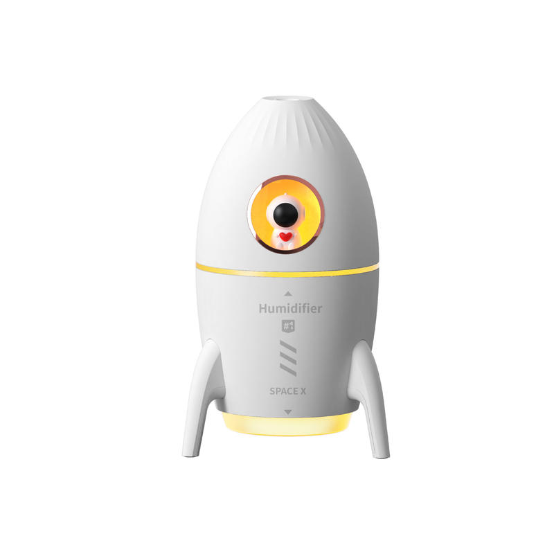Model V9B Rocket Humidifier Manufacturer, 350ml Space Capsule Design Humidifier with Direct Spray