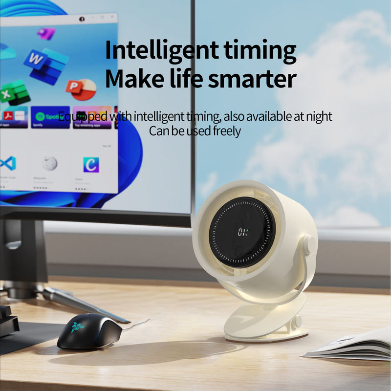 Model 315C Stylish Desk Fan, OEM/ODM Supported, with Smart Timing Function