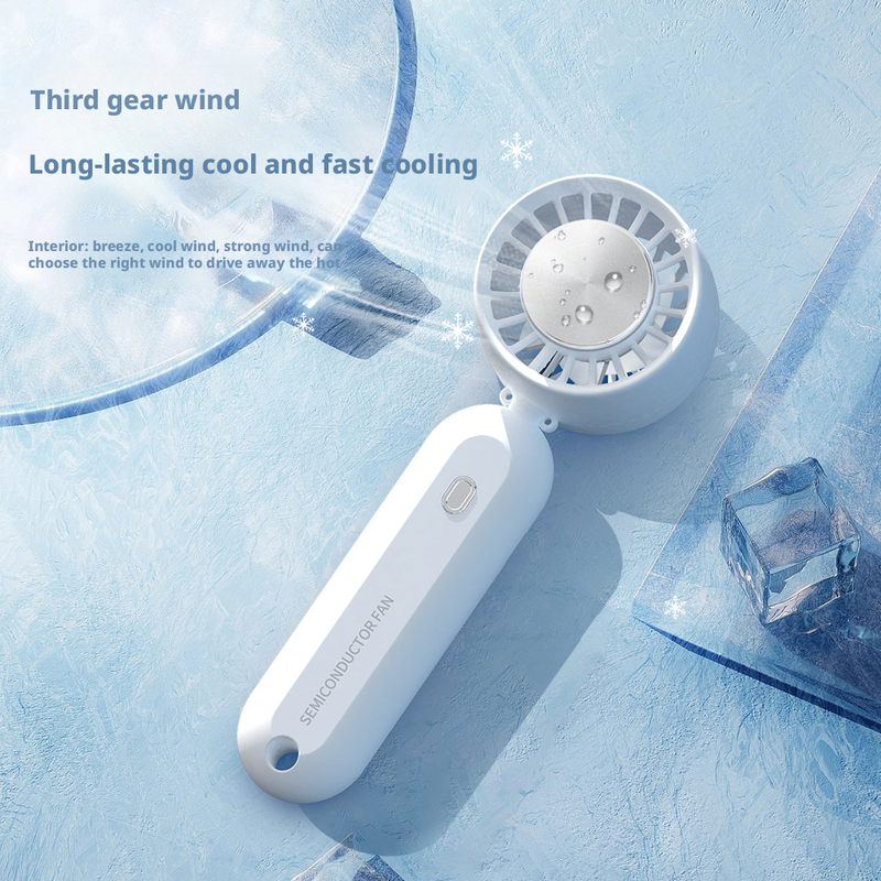 Model 951B USB Rechargeable Handheld Fan, OEM/ODM Supported, Personal Cooling Fan with Semiconductor Tech