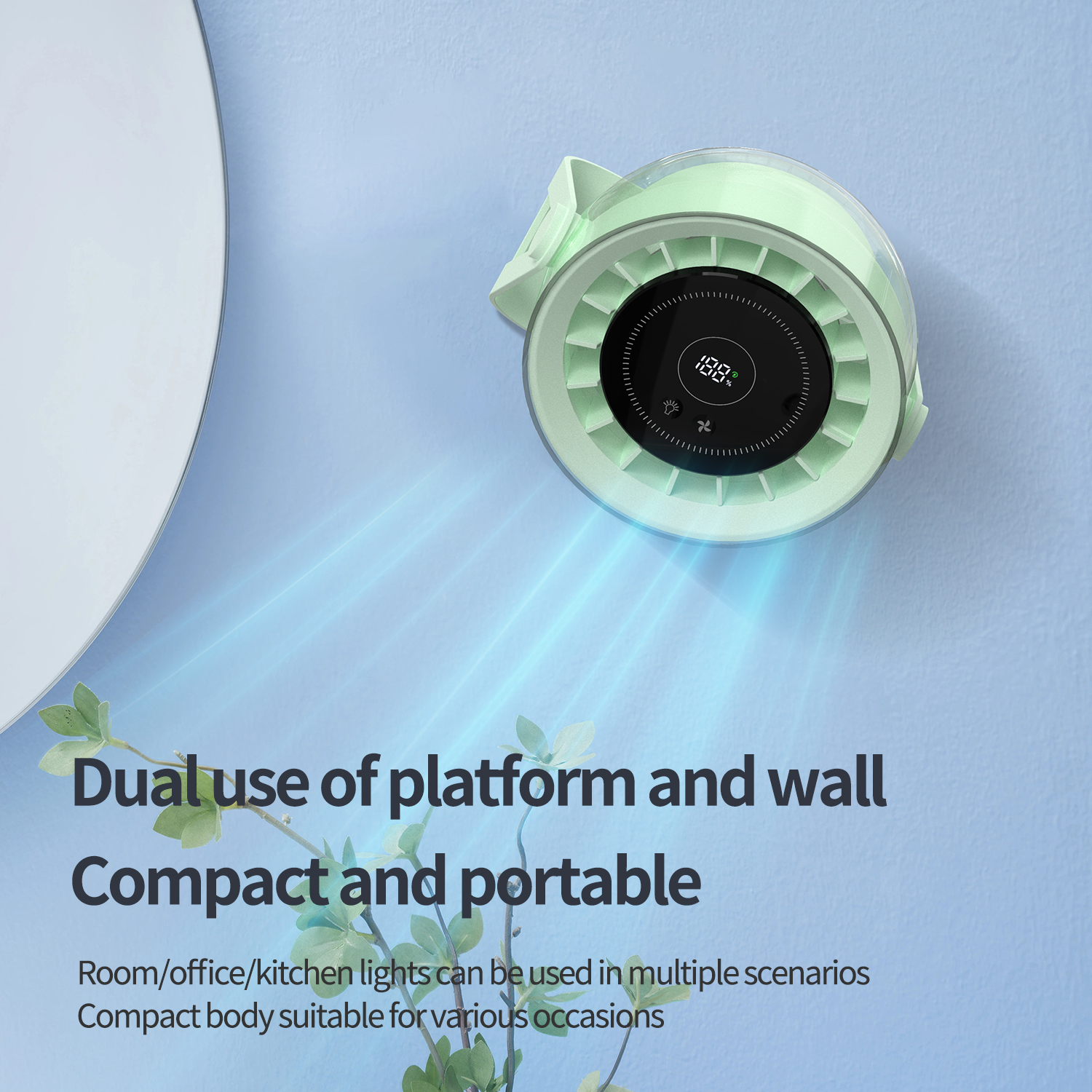 Model HX-F305A Rechargeable Desk Fan Manufacturer, 4000mAh Portable with 360° Adjustable Stand