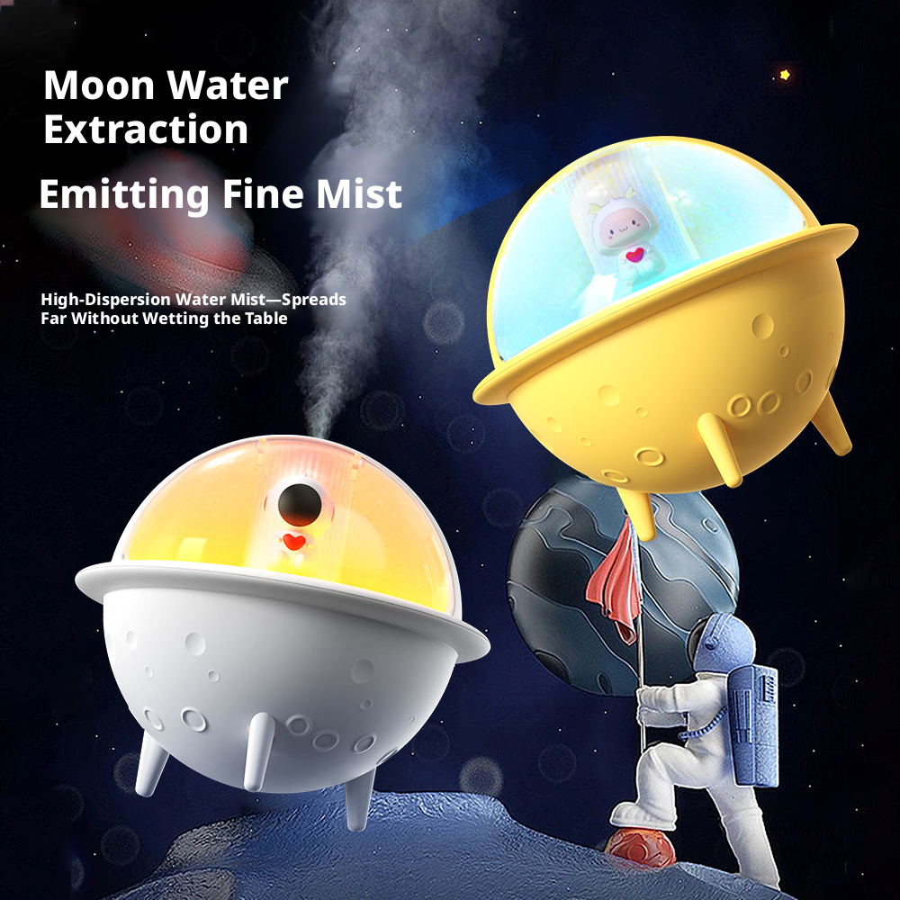 Model JS113 Spaceship Humidifier Manufacturer, 500ml Portable Humidifier with 1200mAh Battery